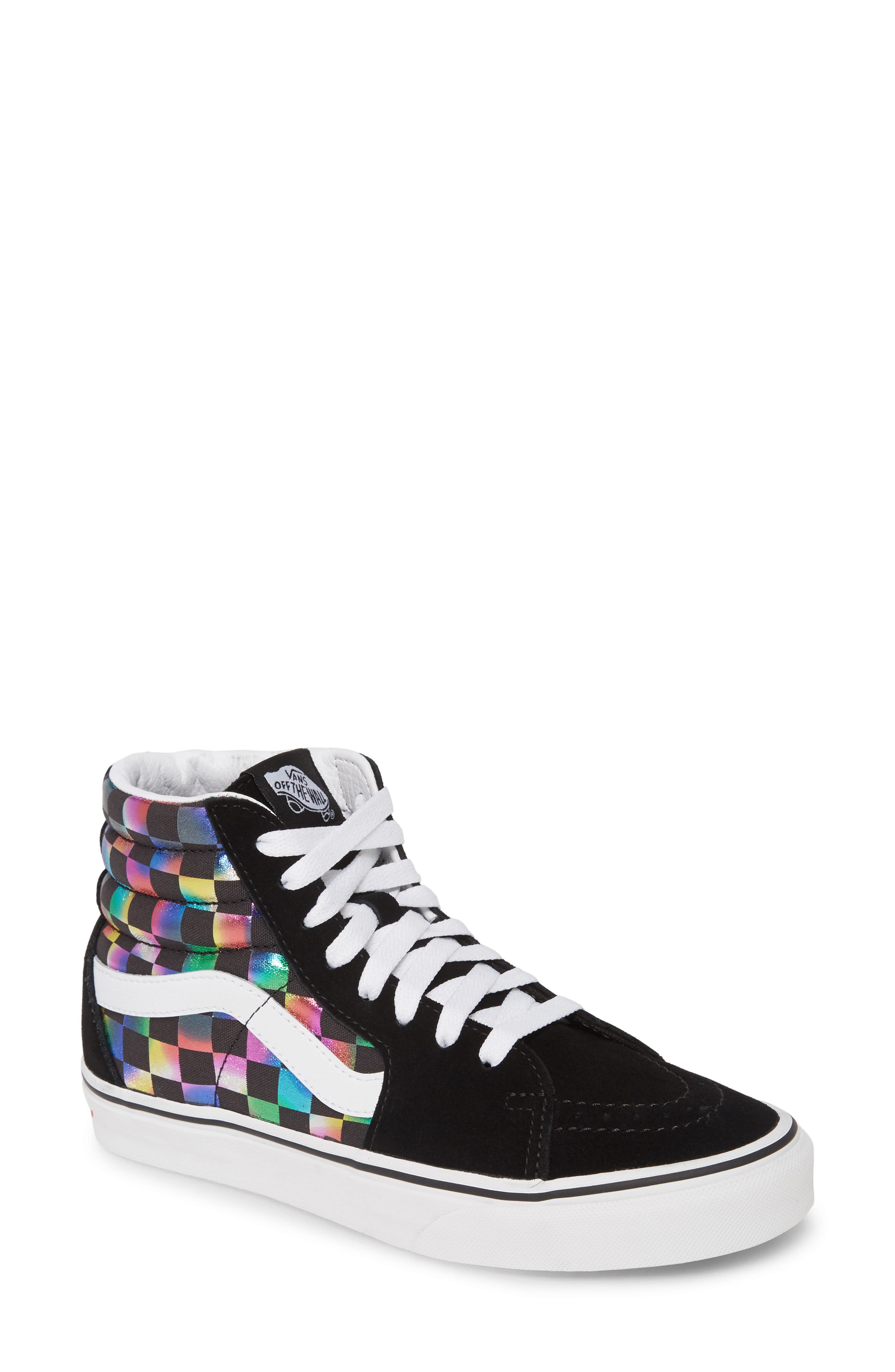 iridescent high top sneakers