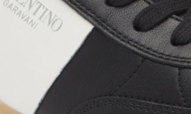 Shop Valentino Garavani Upvillage Low Top Sneaker In Oni - Nero-bianco/ambra