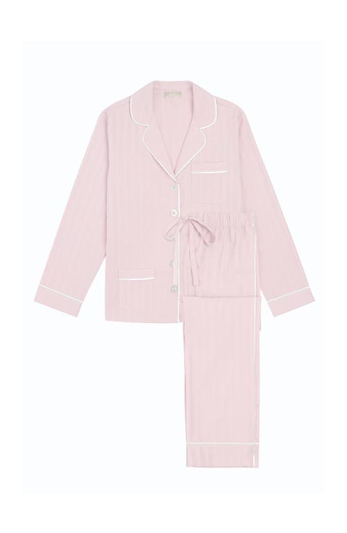 Kip. Kip Premium Cotton Pajama Set In Pink Peony