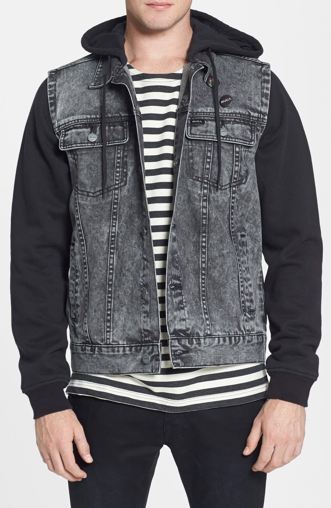 rvca black denim jacket