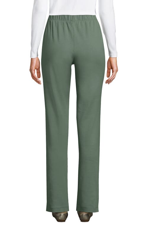 Shop Lands' End Sport Knit High Rise Pants In Lily Pad Green