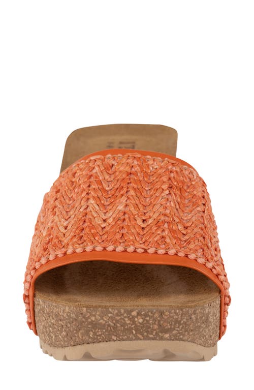 Shop Italian Shoemakers Ibbie Platform Wedge Slide Sandal In Orange