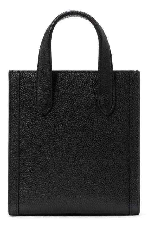 Shop Kate Spade New York Mini Manhattan Pebbled Leather Tote In Black