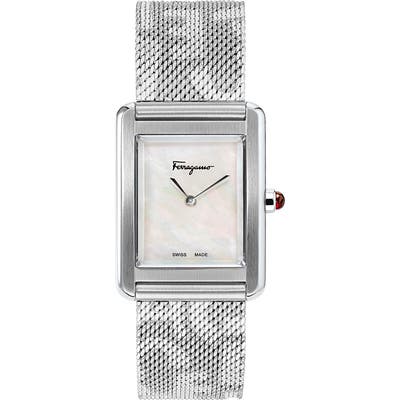 Salvatore Ferragamo Portrait Mesh Strap Watch, 2m Mm