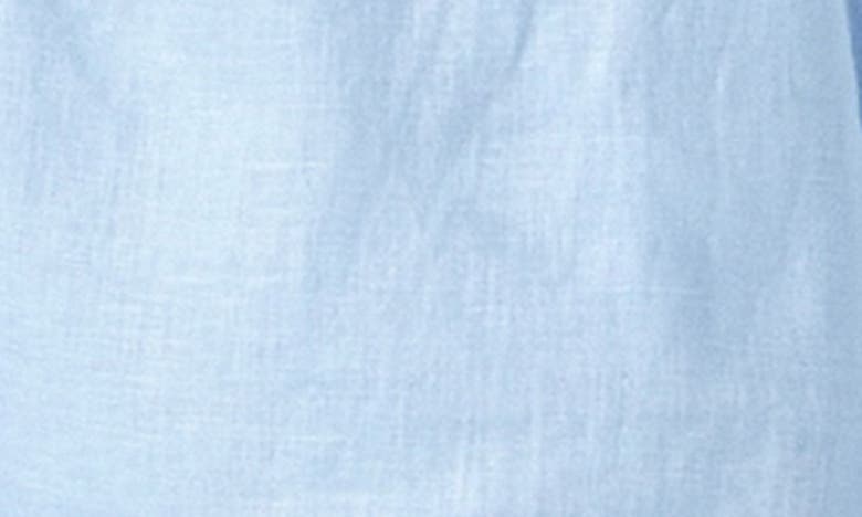 Shop Grey Lab Long Sleeve Linen Romper In Blue