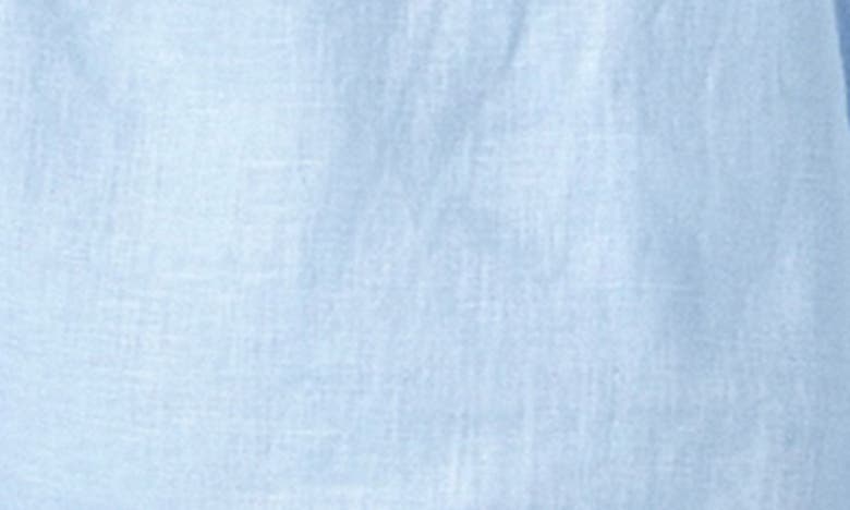 Grey Lab Long Sleeve Linen Romper In Blue