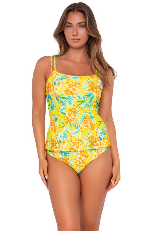 Shop Sunsets Taylor Tankini-38e/36f/34g In Golden Tropics Sandbar Rib