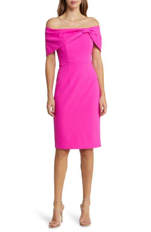 Vince Camuto Women's Bow Collar Off the Shoulder Dress in Fuchsia at Nordstrom, Size 10