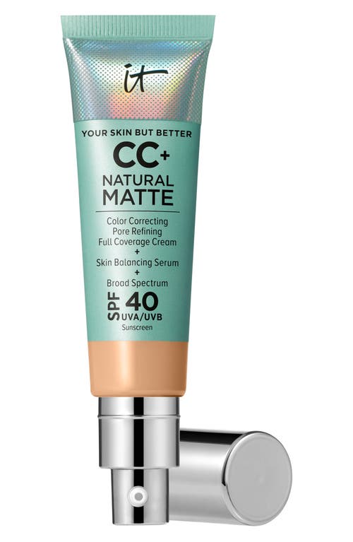IT Cosmetics CC+ Natural Matte Color Correcting Full Coverage Cream in Medium at Nordstrom