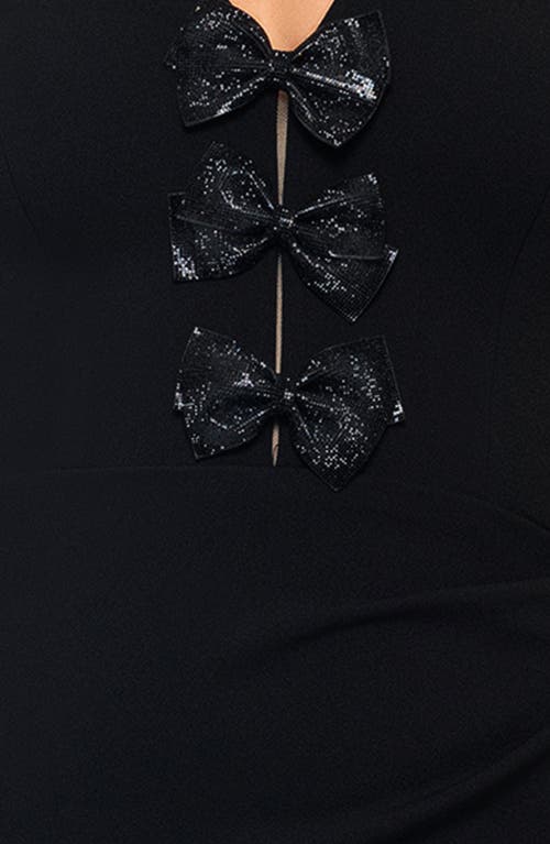 Betsy & Adam Women's Bow Sweetheart-neck Strapless Gown In Black/black