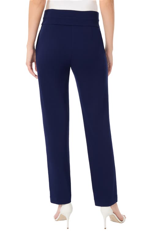 Shop Jones New York High Double Waist Pants In Pacific Navy