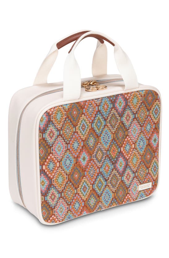 Stephanie Johnson Bodrum Kilim Martha Large Briefcase Cosmetics Case In White