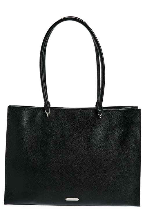 Shop Rebecca Minkoff Amour Leather Tote In Black