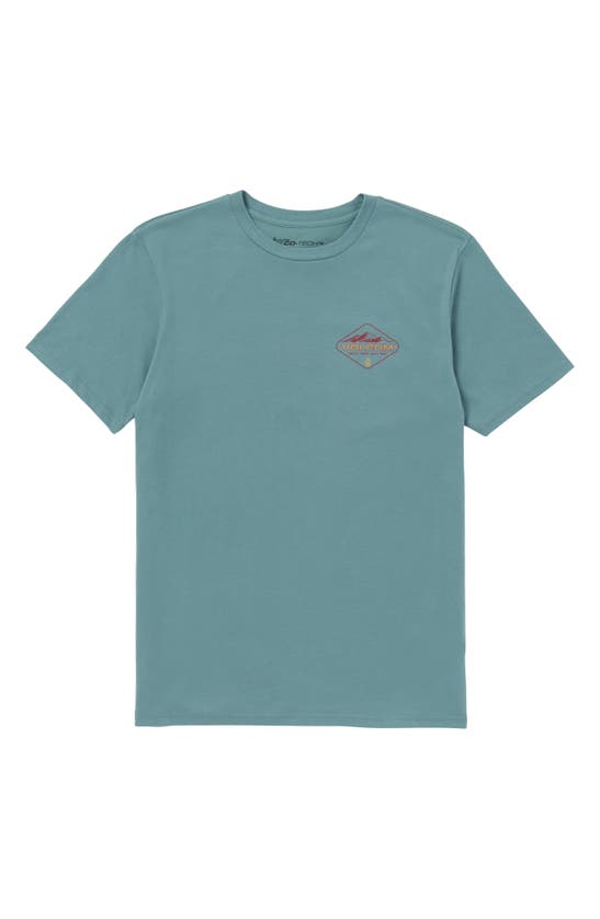 Shop Volcom Alamosa Tech Cotton Blend Graphic T-shirt In Service Blue