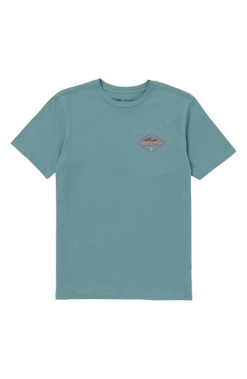 Volcom Alamosa Tech Cotton Blend Graphic T-Shirt Service Blue at Nordstrom,