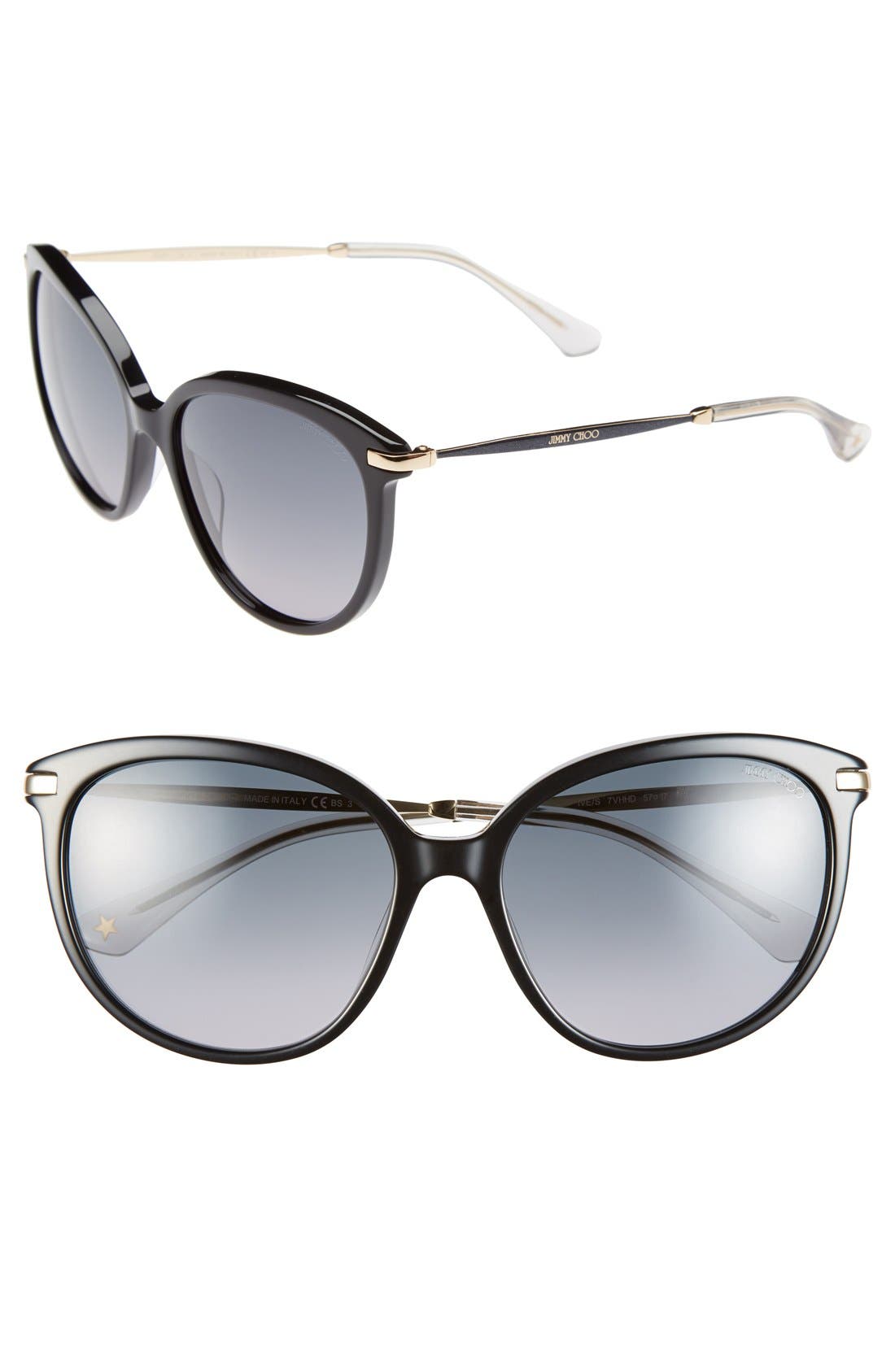 Jimmy Choo 57mm Cat Eye Sunglasses Nordstrom