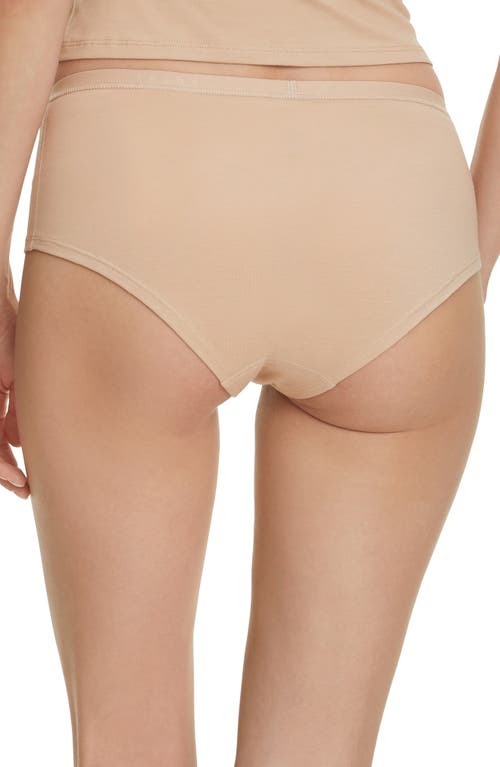 Falke Daily Climate Cotton Blend Hipster Briefs In Camel