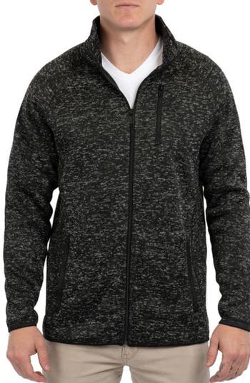 Burnside Knit Sweater Jacket In Heather Black