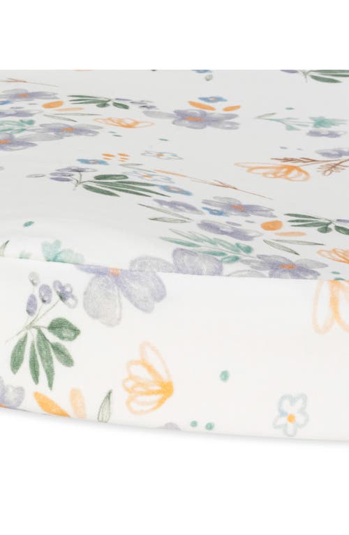 Under the Nile Organic Cotton Bassinet Sheet in White/Flowers at Nordstrom
