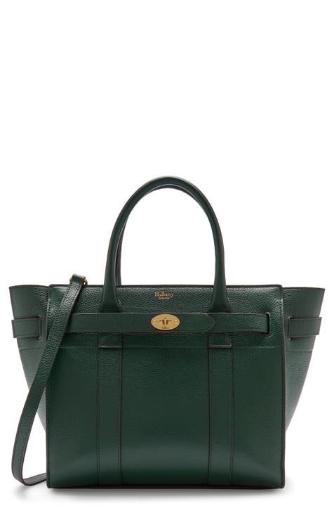 Small Zipped Bayswater Leather Satchel