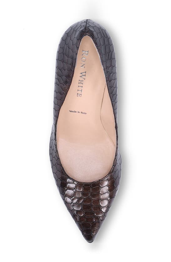 Shop Ron White Cindy Lou Pointed Toe Pump In Chocolate