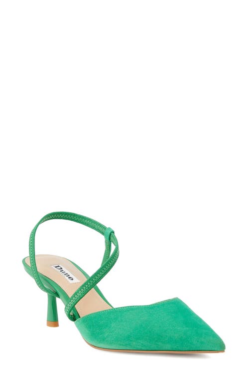 Dune London Citrus Pointed Toe Ankle Strap Pump In Green