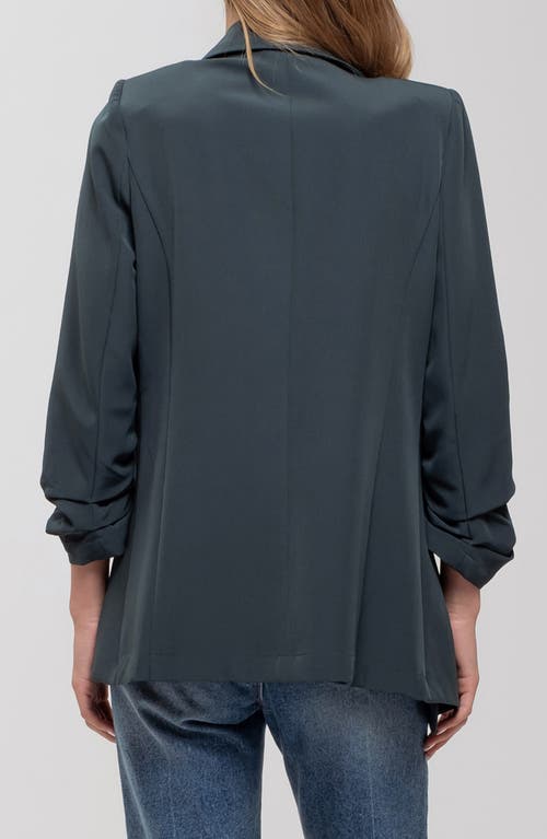 BLU PEPPER BLU PEPPER RUCHED SLEEVE BLAZER