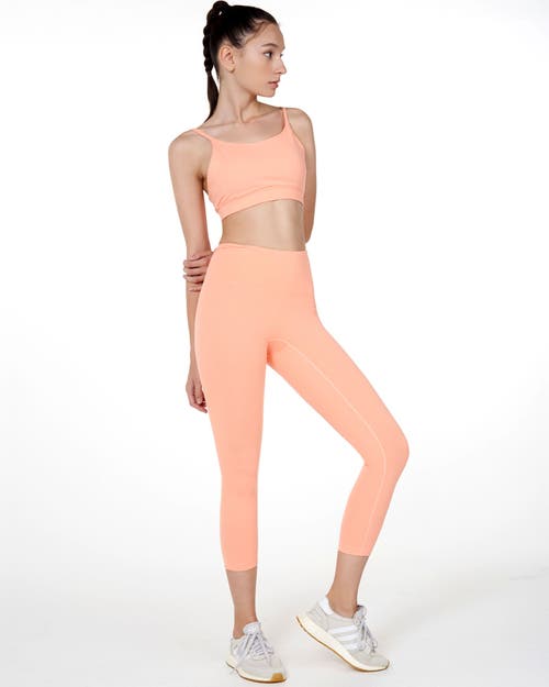 Shop Rebody Active Cammie Cloudlux Bra In Orange Canteloupe