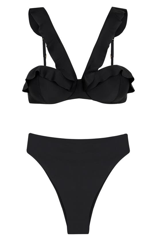 Shop Vix Swimwear Gigi High Waist Bikini Bottoms In Black