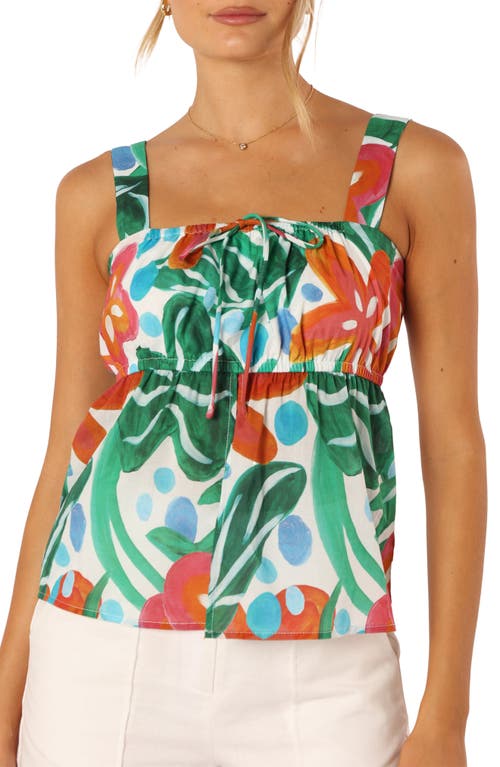 Petal And Pup Petal & Pup Livvy Floral Print Tank In Green