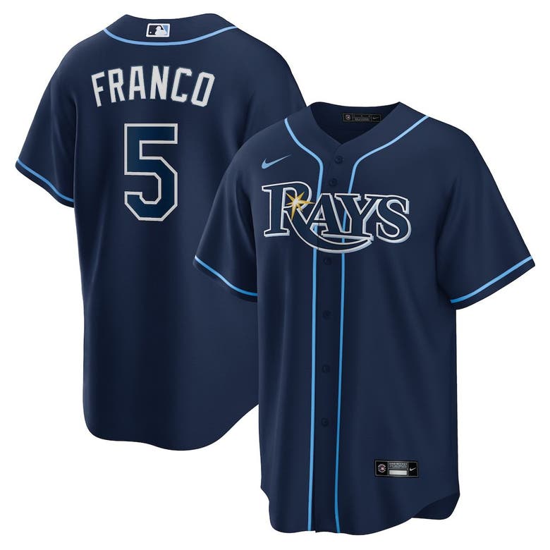 Nike Tampa Bay Rays WANDER FRANCO Baseball Jersey WHITE