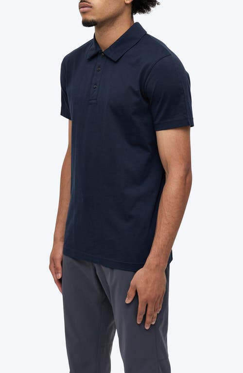 Shop Reigning Champ Solid Jersey Polo In Navy