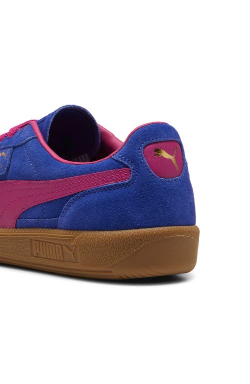 Shop Puma Palermo Leather Sneaker In Lapis Lazuli-magenta Gleam-gum