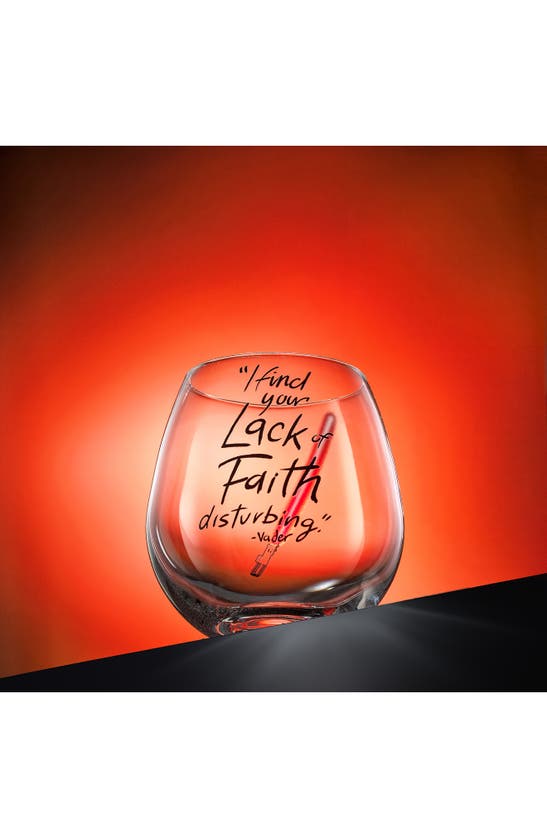 Joyjolt Lightsaber Stemless Drinking Glassware In Clear/ Red