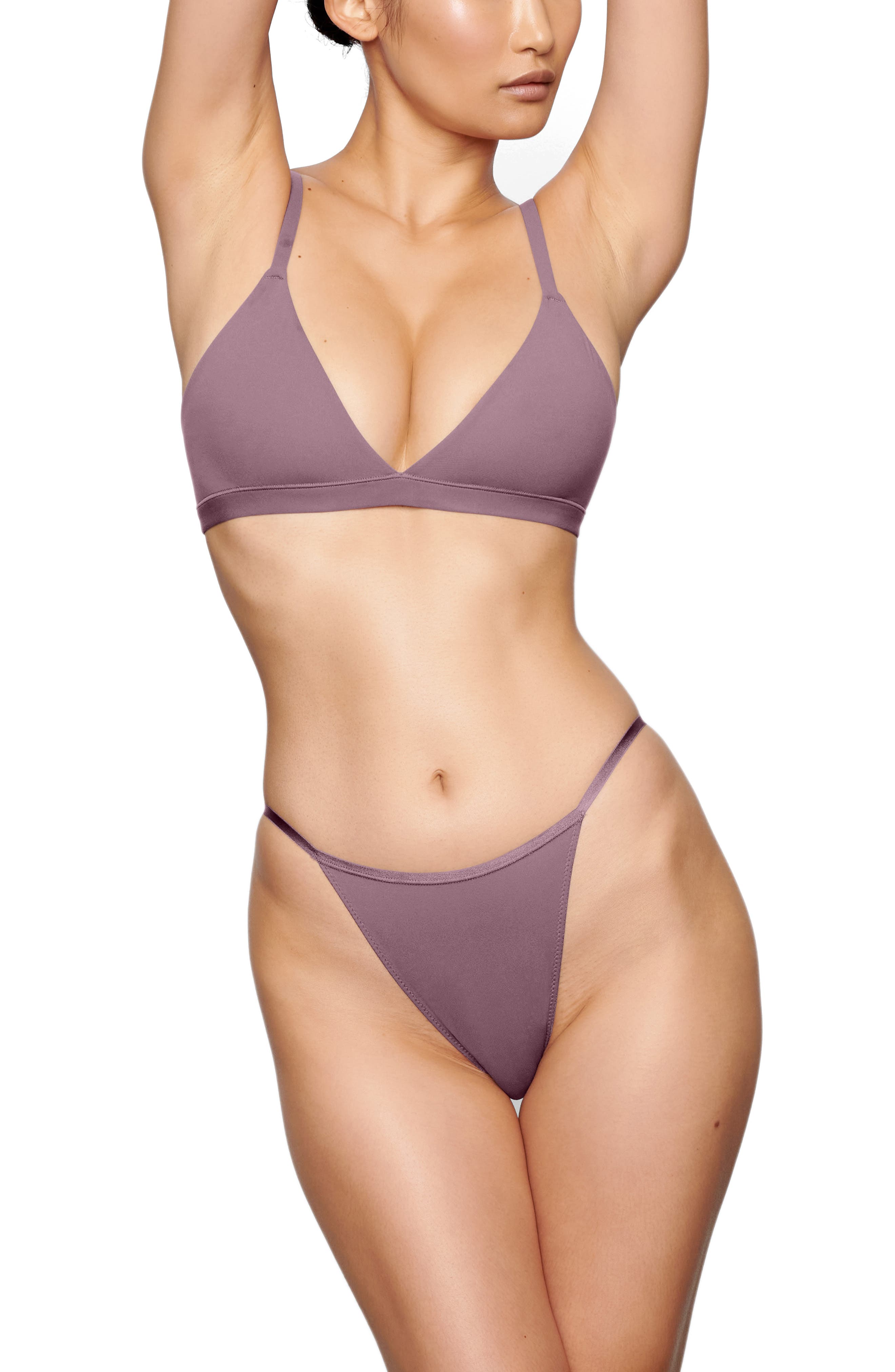 Purple Thong String Bikini panties. 
