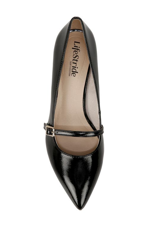 Shop Lifestride Madelyn Mary Jane Pointed Toe Kitten Heel Pump In Black