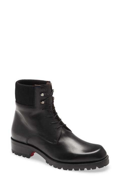 Christian Louboutin Leather Ankle Boots in Black for Men