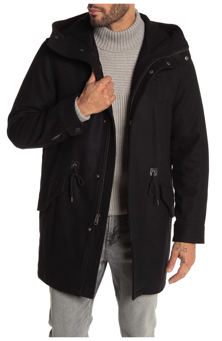 Cole Haan Wool Blend Drawstring Waist Hooded Jacket Nordstromrack Cole Haan Wool Blend Drawstring Waist Hooded Jacket Nordstromrack