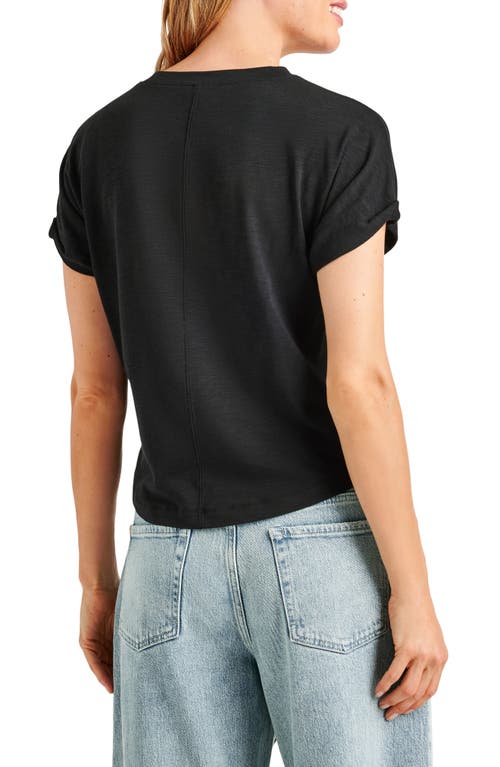 Shop Splendid Skye Slub T-shirt In Black