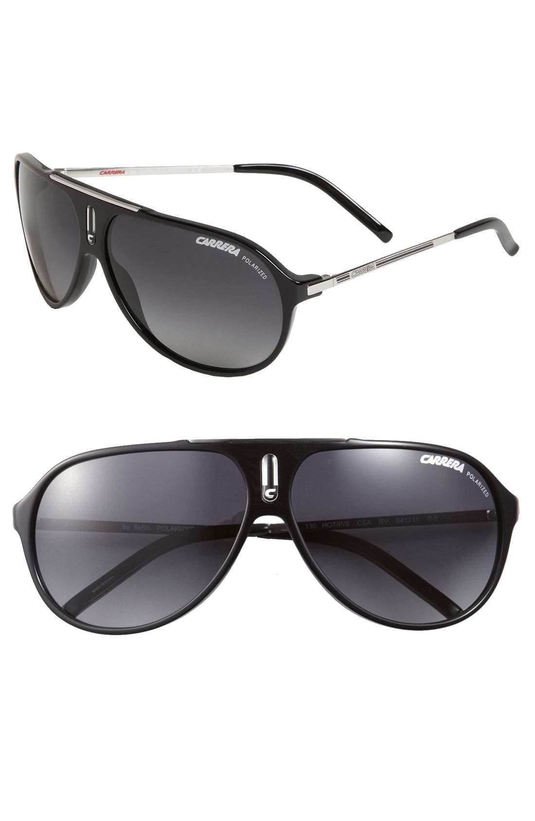 Carrera Eyewear 'Hot' 64mm Polarized Aviator Sunglasses Nordstrom