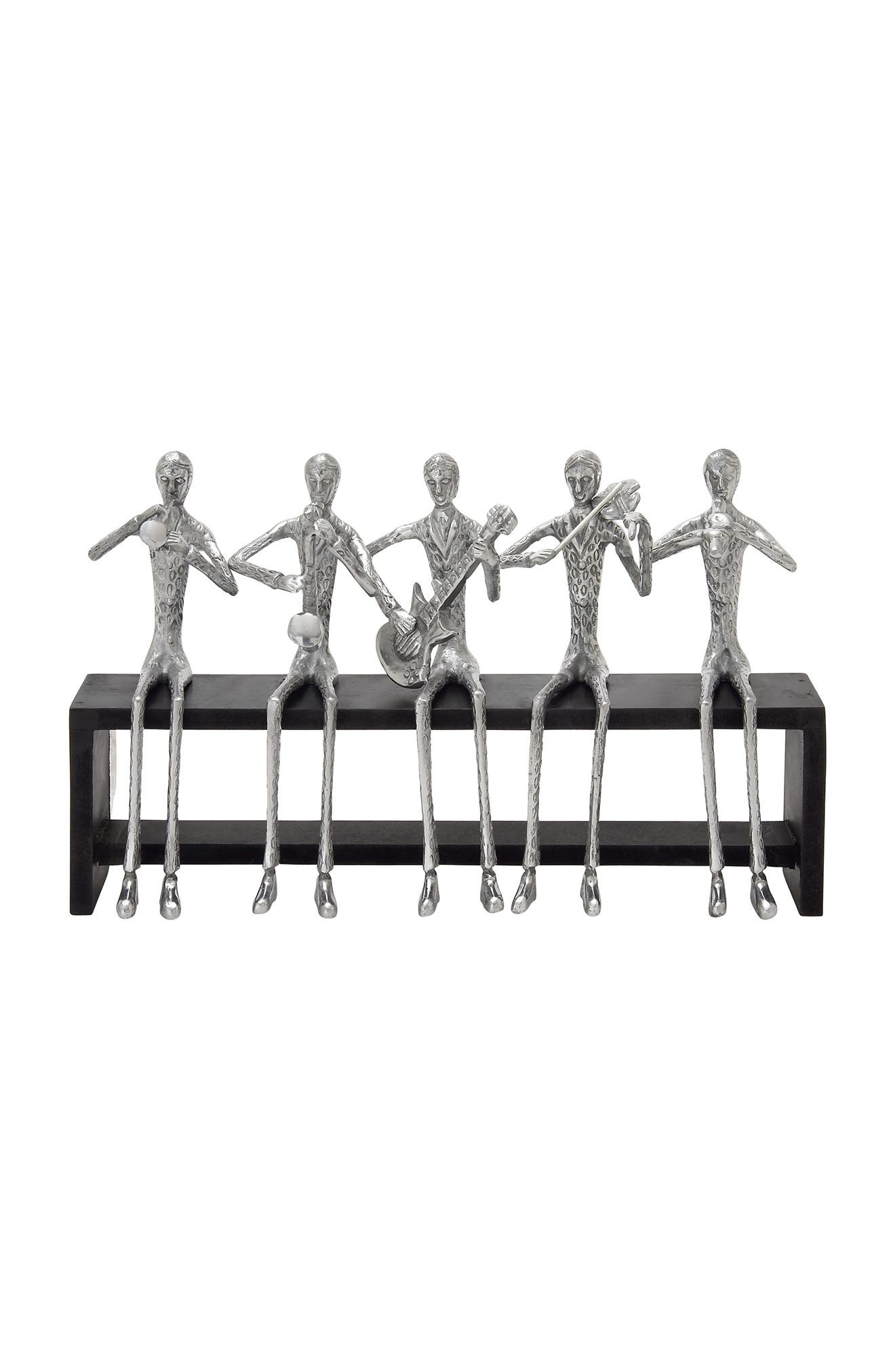 Willow Row Silver Aluminum Contemporary Band Sculpture