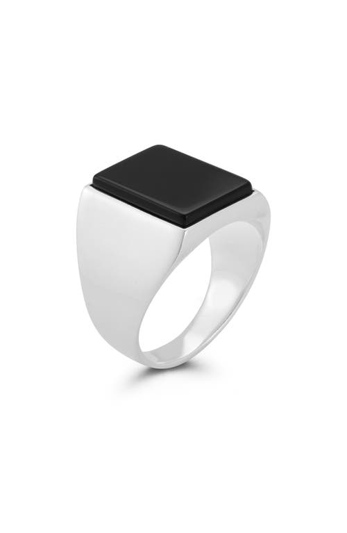 Yield Of Men Onyx Signet Ring In Silver