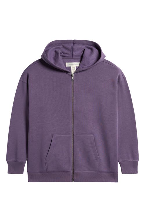 Shop Treasure & Bond Kids' Oversize Zip Hoodie In Purple Montana