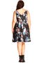 City Chic Floral Print Satin Fit & Flare Dress (Plus Size) | Nordstrom