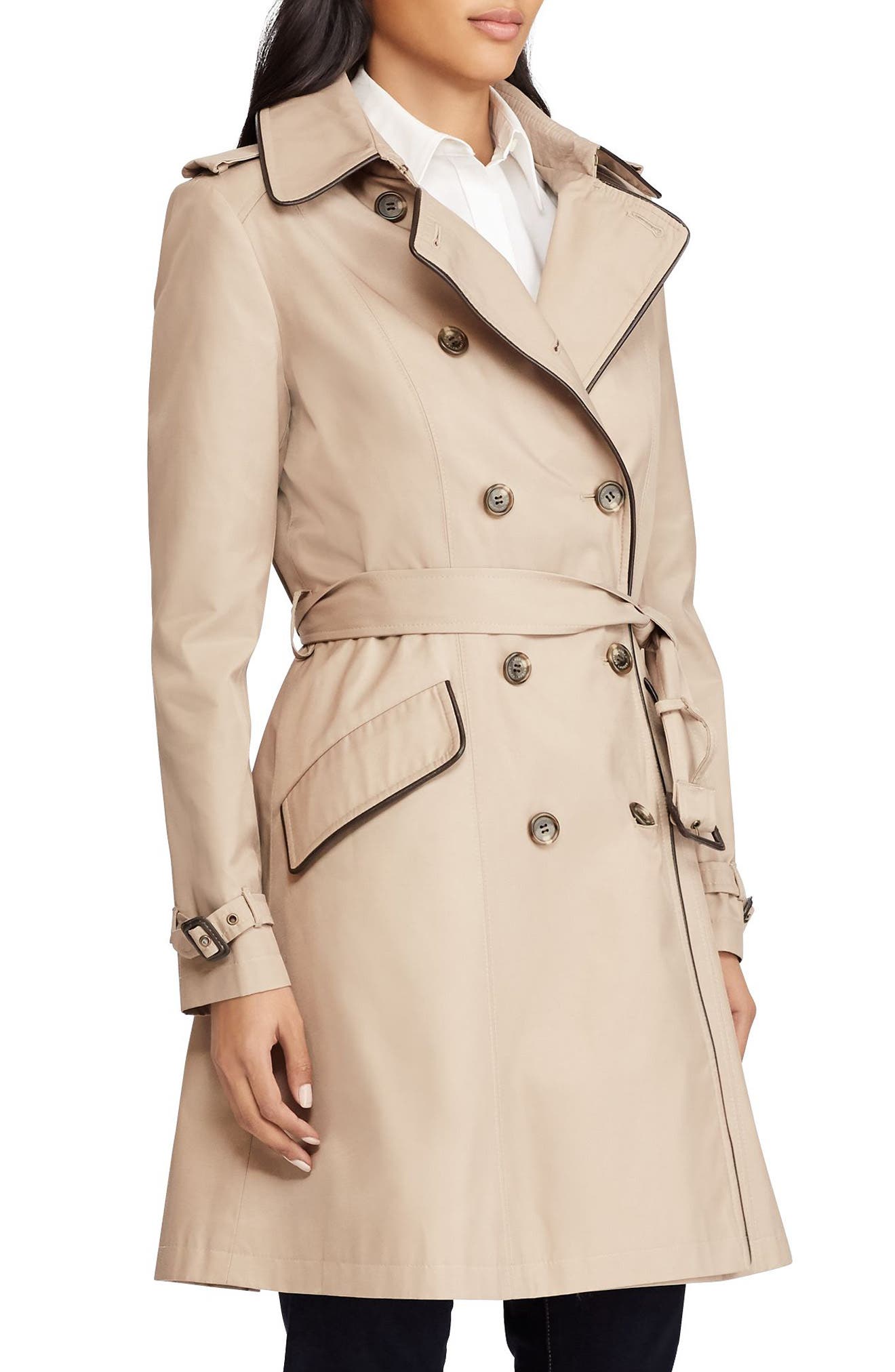 Double Breasted Short Trench Coat 