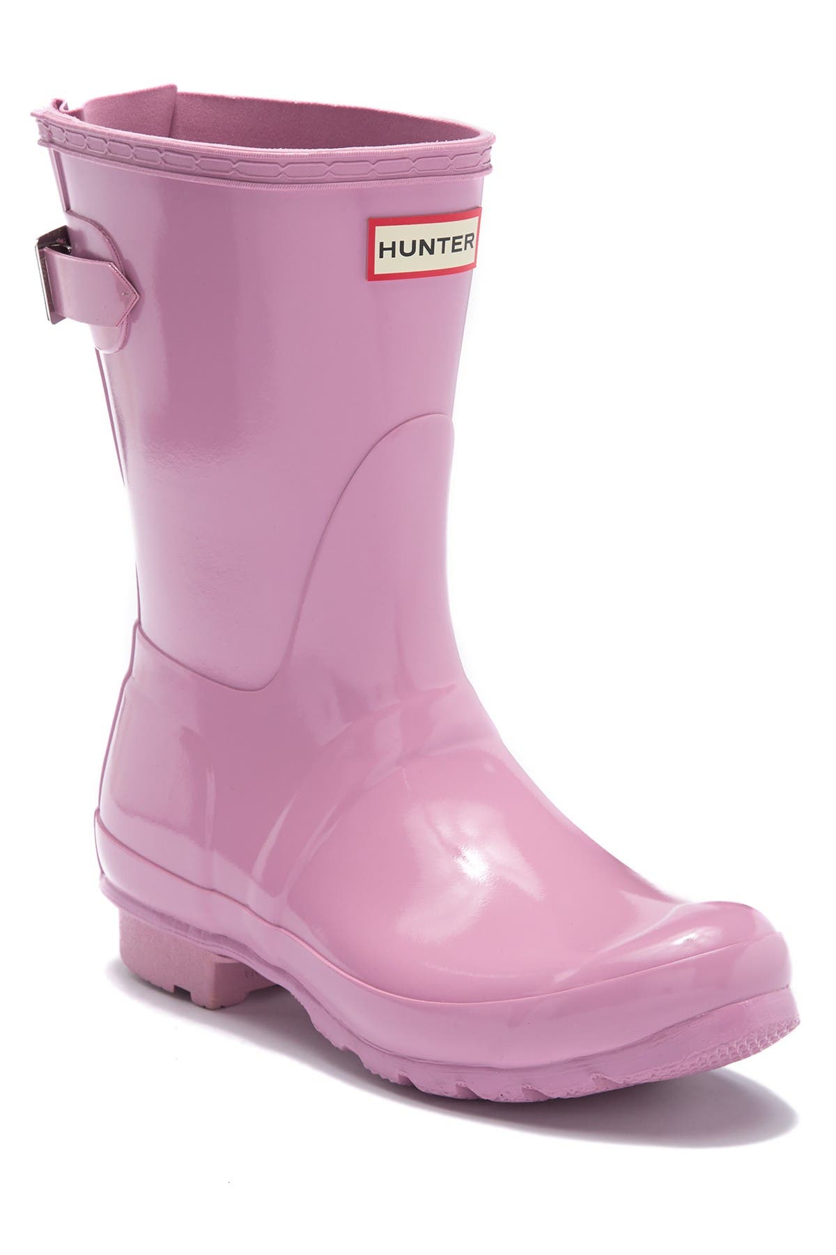 original short adjustable back gloss waterproof rain boot