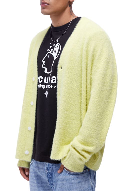 PacSun Oversize Eyelash Cardigan Sweater in Endive
