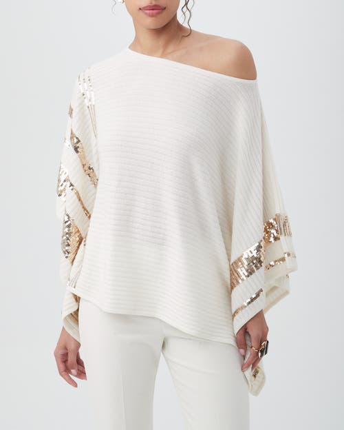 Shop Trina Turk Adela Wrap In Winter White/gold