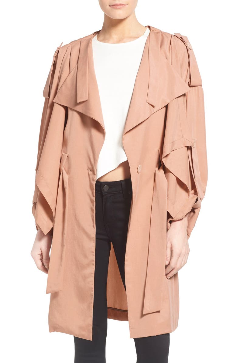 KENDALL + KYLIE Drapey Trench Coat | Nordstrom