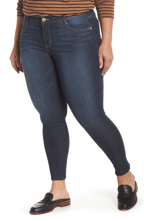 LW Plus Size Mid Waist Stretchy Ripped Jeans